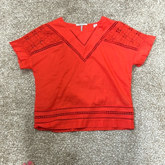 Scotch and Soda size M red lace top - Picture 1 of 4